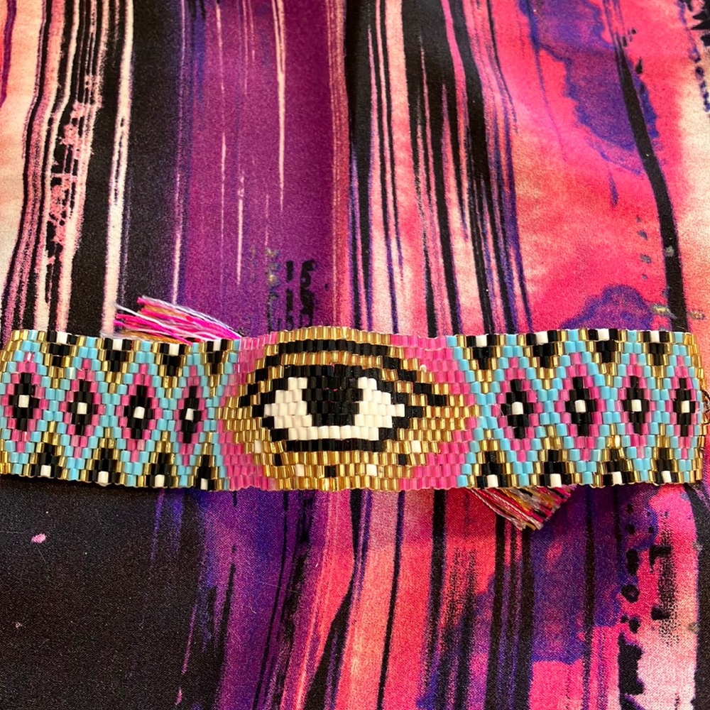 Gorgeous Beaded Evil Eye 👁️ Bracelet